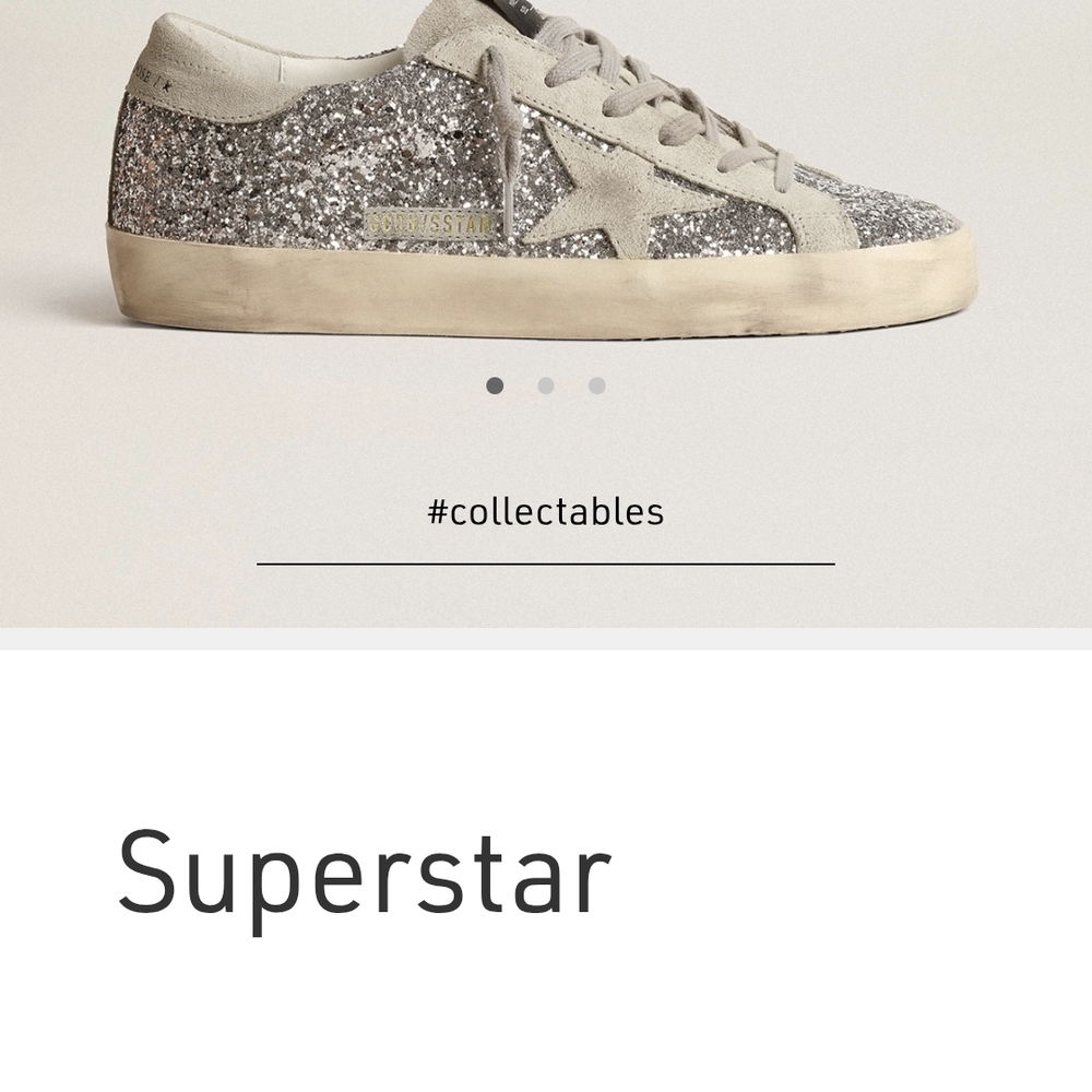 Golden Goose Glitter Sneakers - Silver and Gray